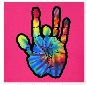 Grateful Dead Inspired Grateful Mom T Shirt Jerrys Handprint 